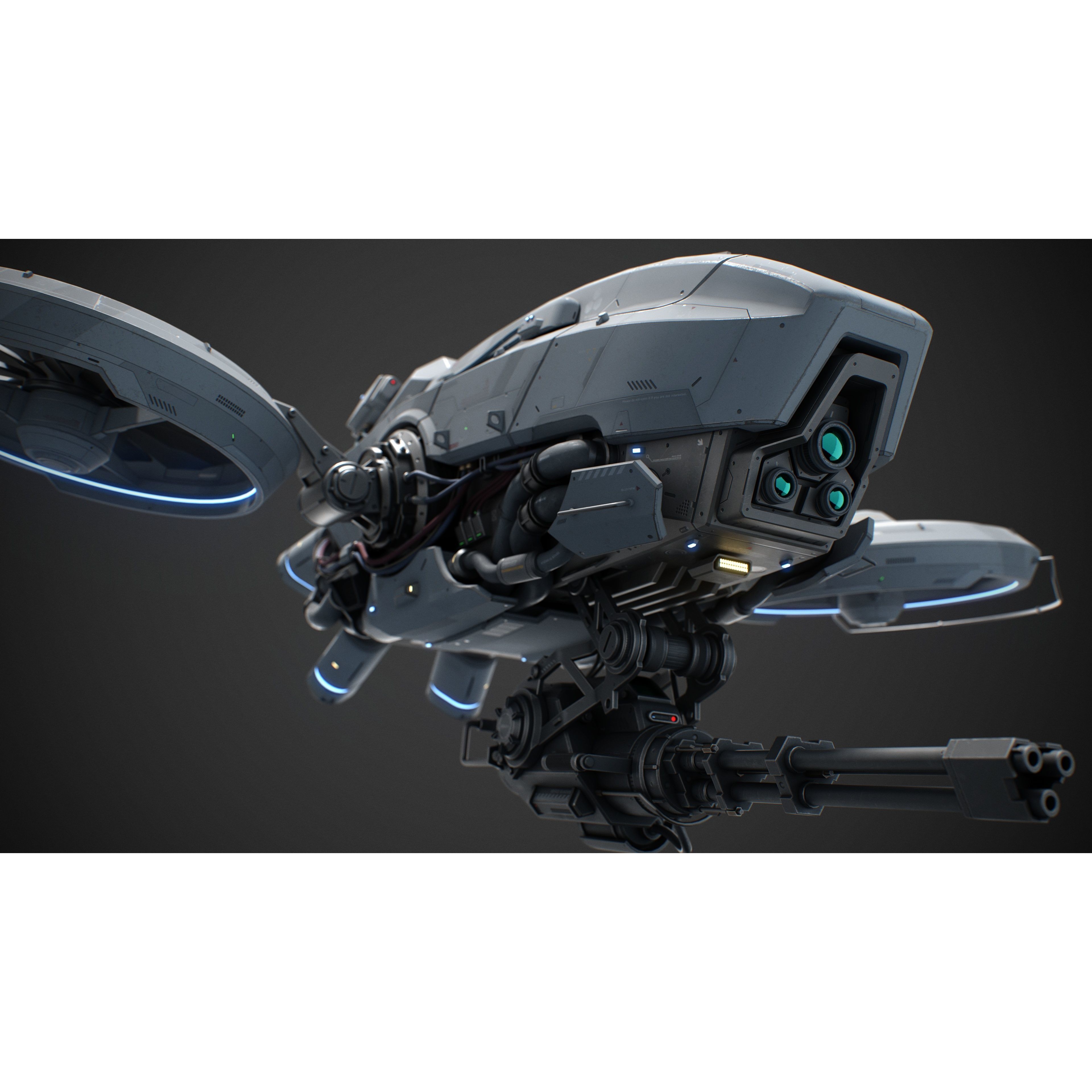 Sci-Fi Vehicle Series - Game-Ready PBR 3D Model - View 12