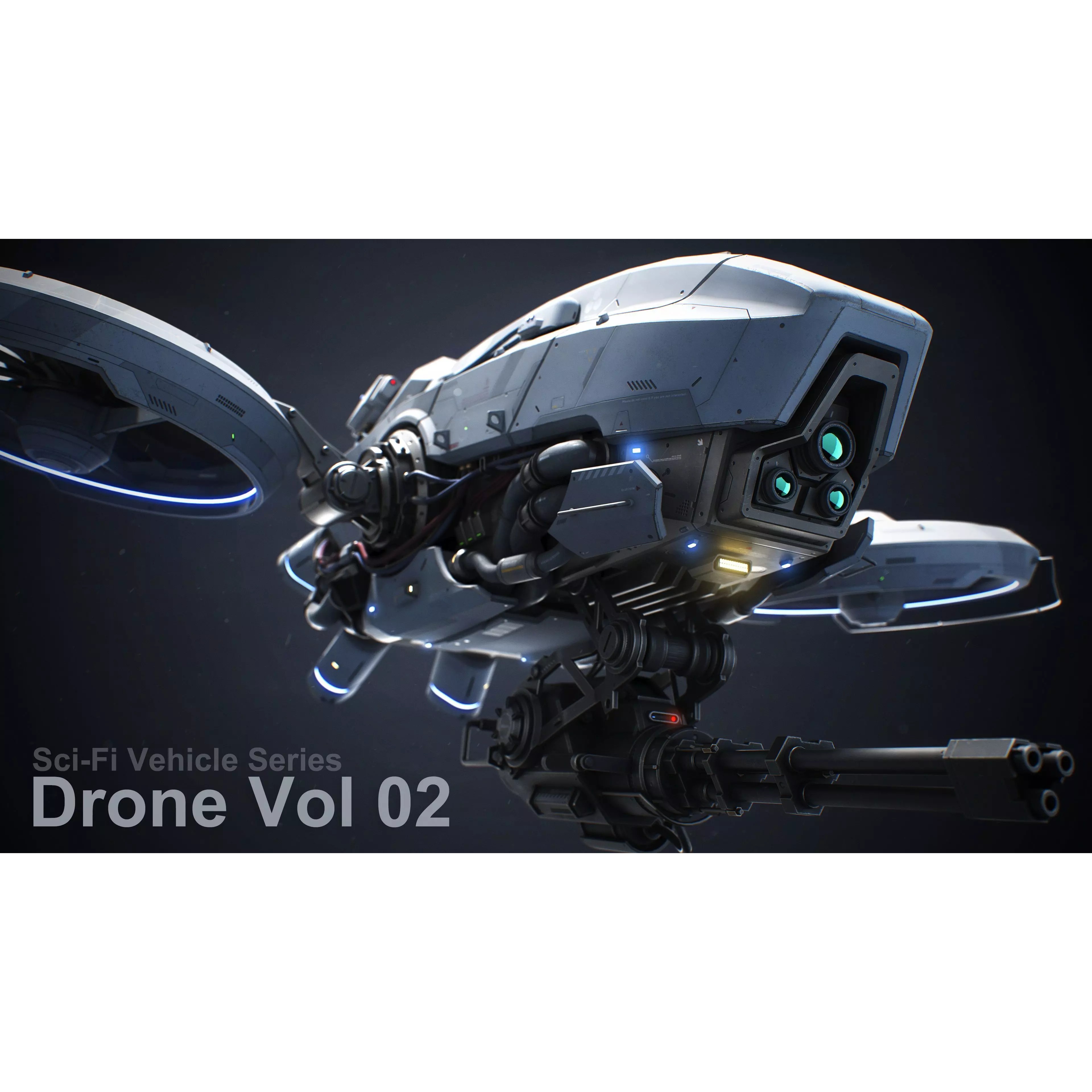 Sci-Fi Vehicle Series - Game-Ready PBR 3D Model - View 2