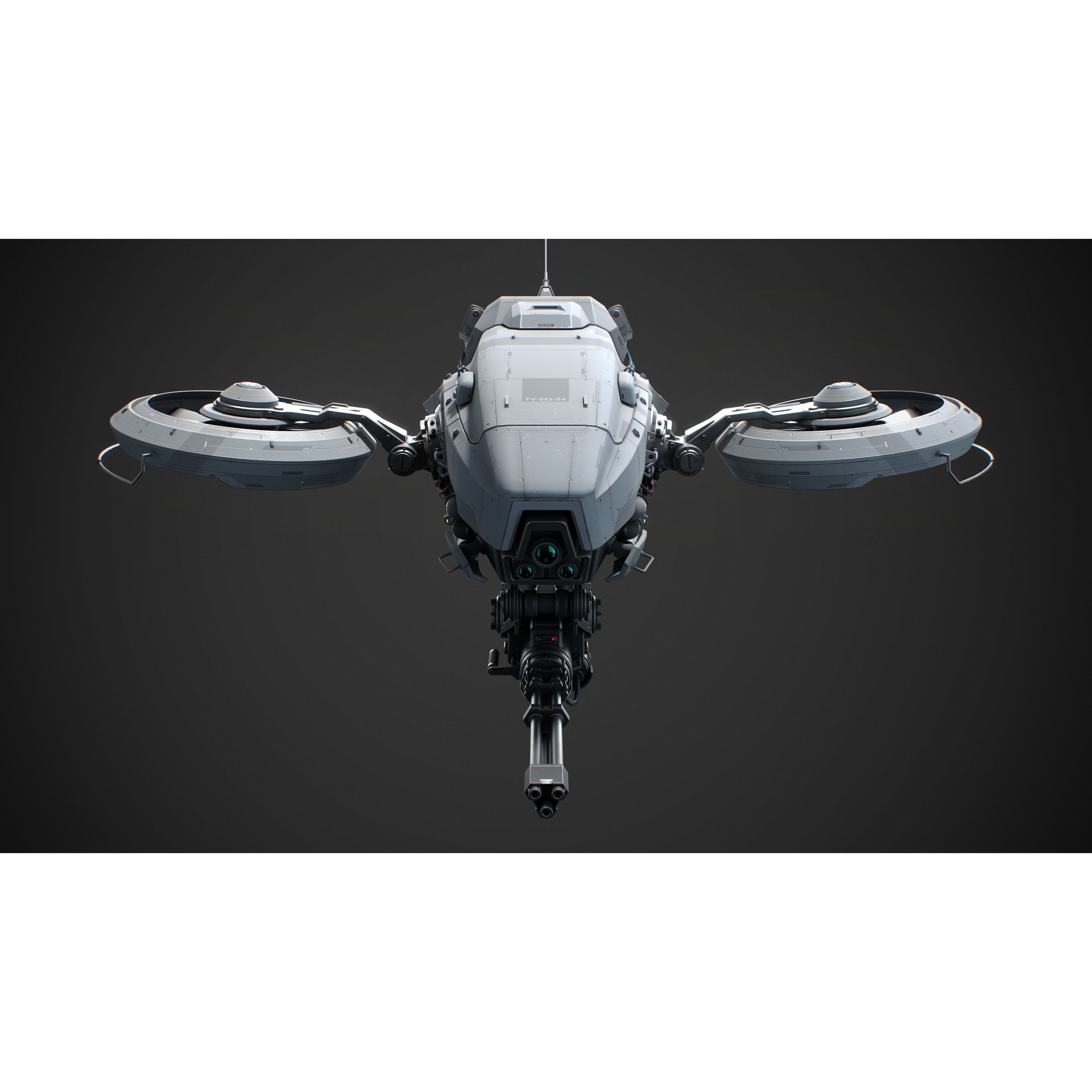 Sci-Fi Vehicle Series - Game-Ready PBR 3D Model - View 3