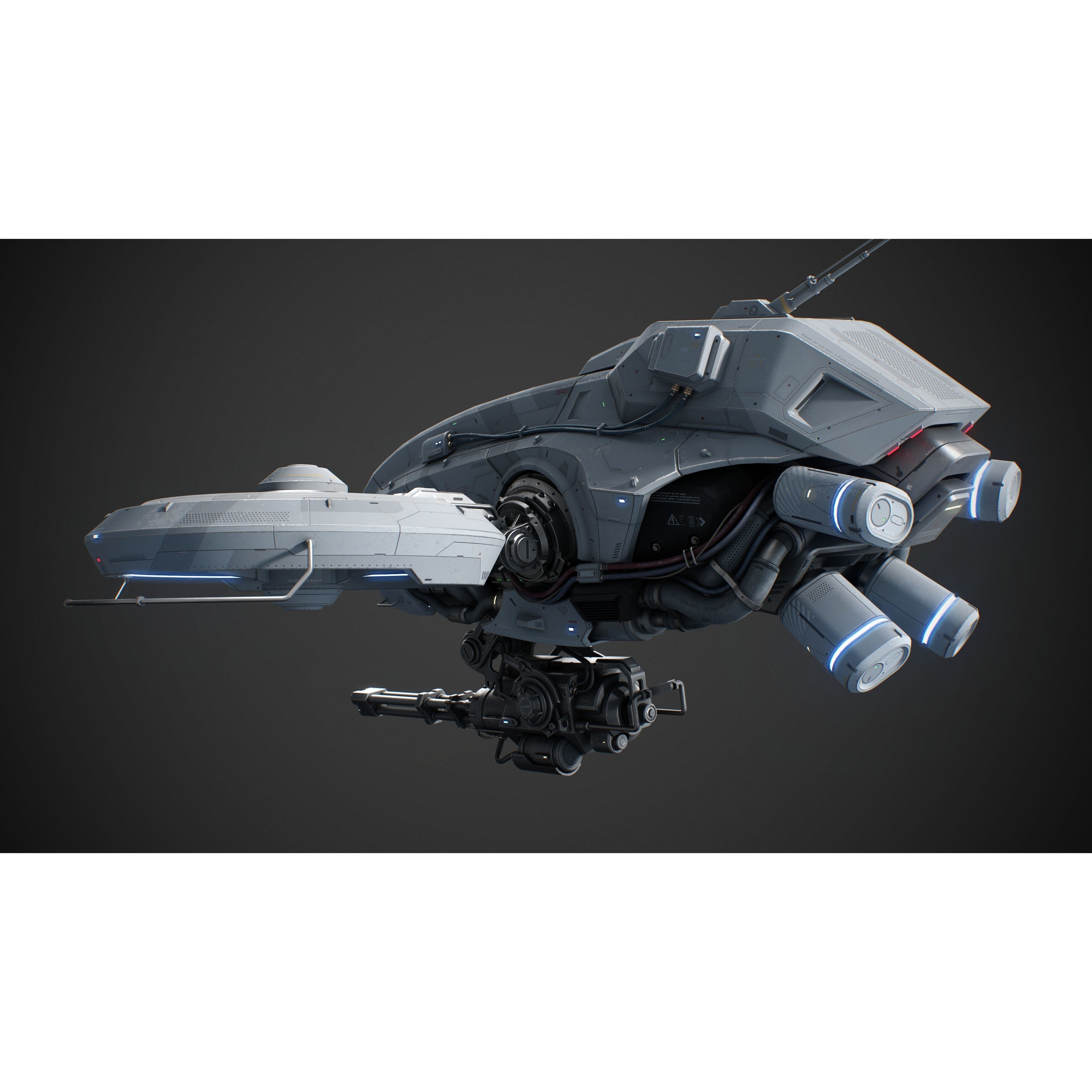 Sci-Fi Vehicle Series - Game-Ready PBR 3D Model - View 7