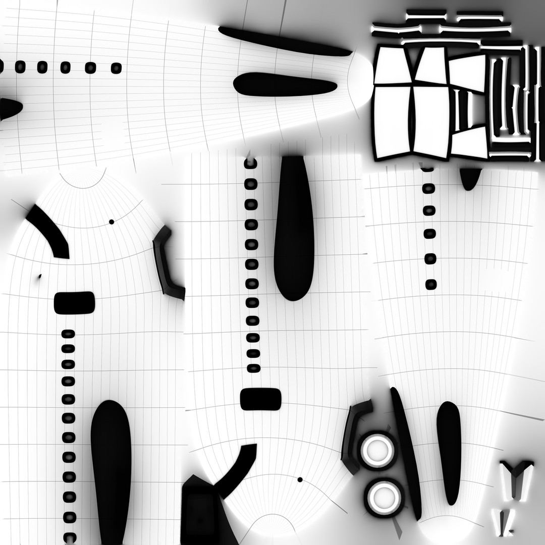 Vintage Commercial Airliner 3D Model – Retro Design, FBX - View 24