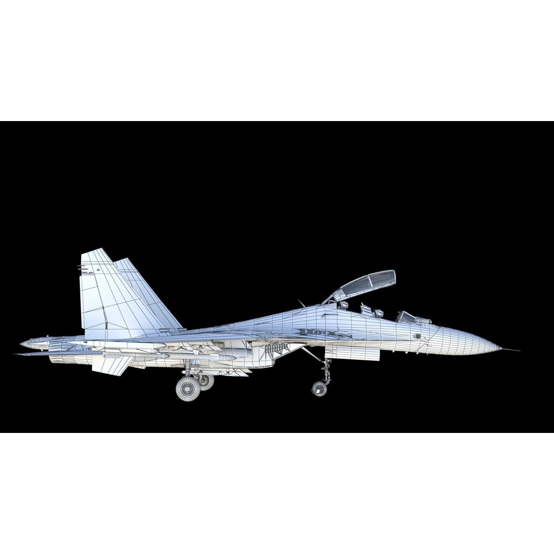 Sukhoi Su-30 MKI 3D Model – High Poly Military Aircraft, FBX