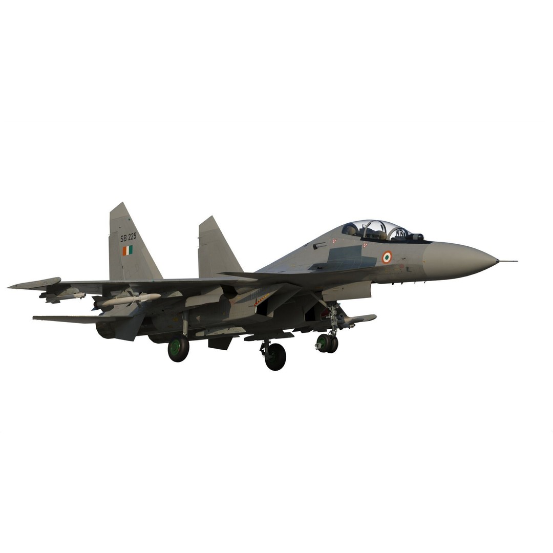 Sukhoi Su-30 MKI 3D Model – High Poly Military Aircraft, FBX - View 11