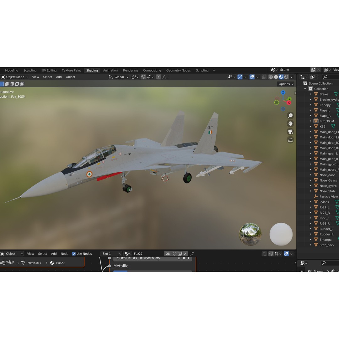 Sukhoi Su-30 MKI 3D Model – High Poly Military Aircraft, FBX - View 18