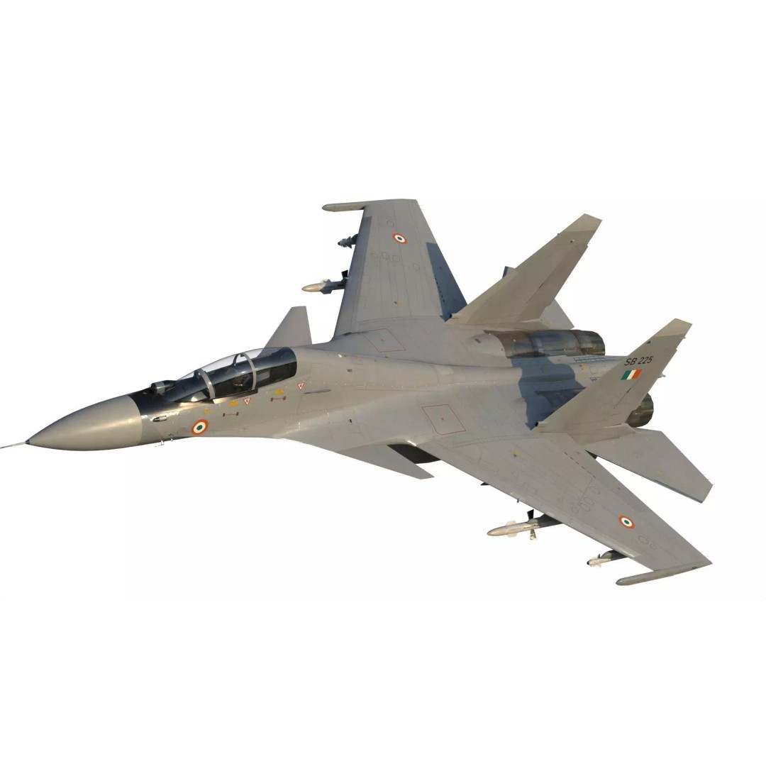 Sukhoi Su-30 MKI 3D Model – High Poly Military Aircraft, FBX - View 2
