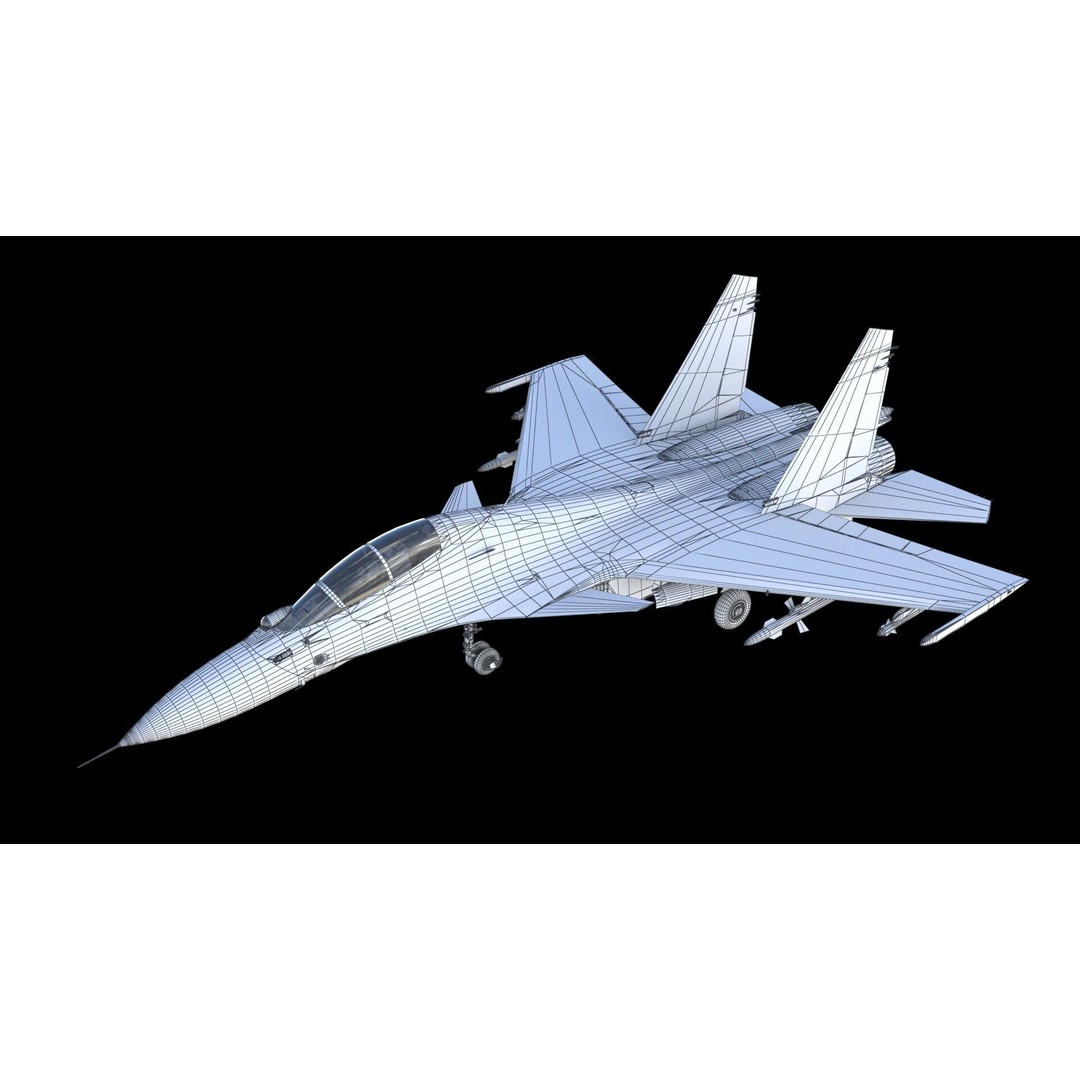 Sukhoi Su-30 MKI 3D Model – High Poly Military Aircraft, FBX - View 21