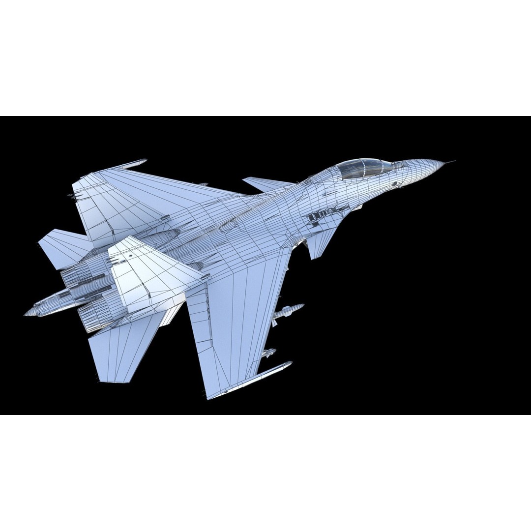 Sukhoi Su-30 MKI 3D Model – High Poly Military Aircraft, FBX - View 23