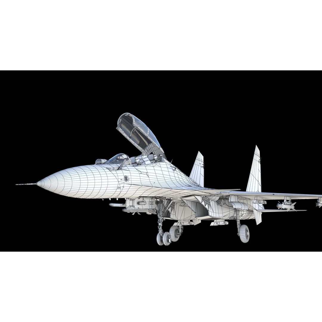Sukhoi Su-30 MKI 3D Model – High Poly Military Aircraft, FBX - View 25