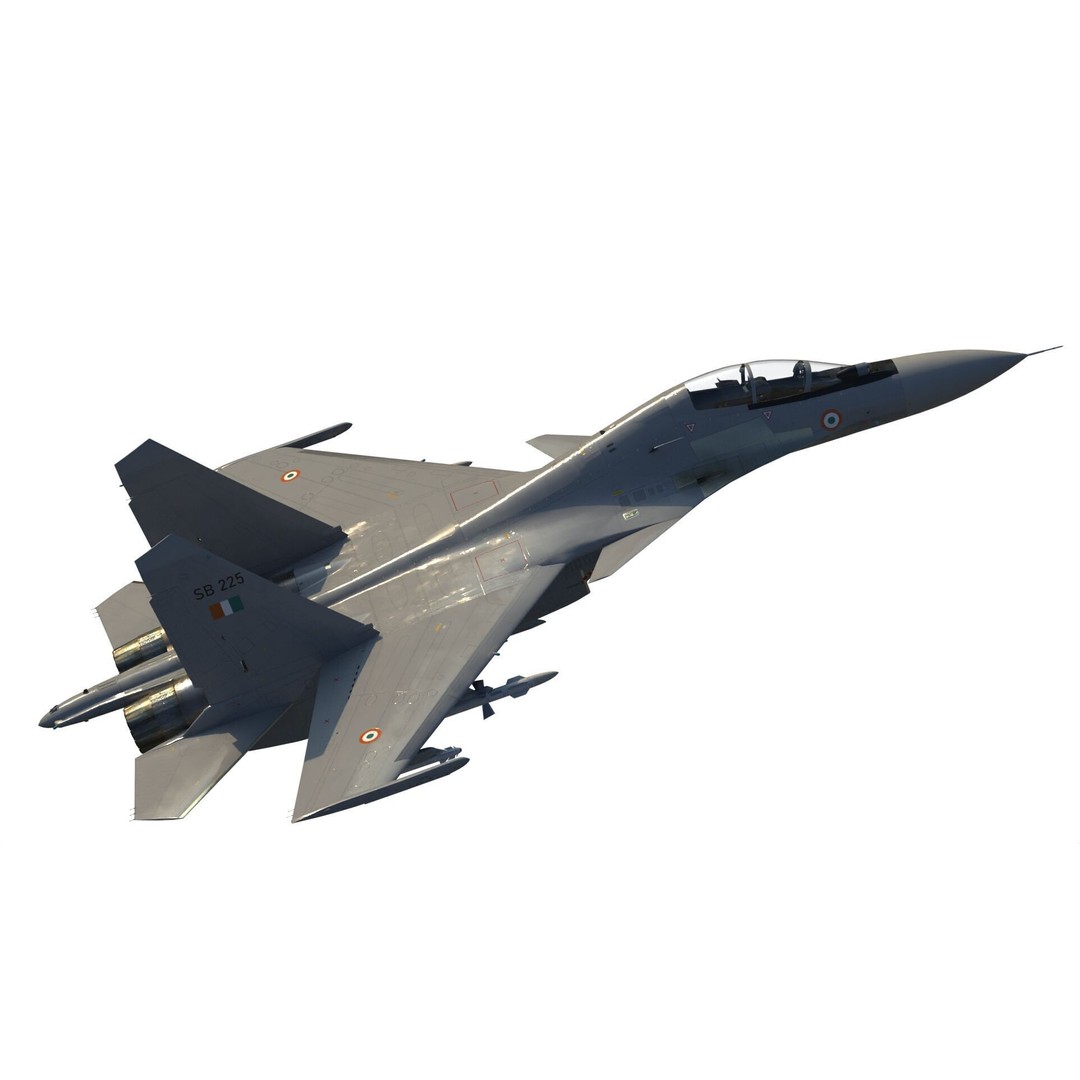 Sukhoi Su-30 MKI 3D Model – High Poly Military Aircraft, FBX - View 8