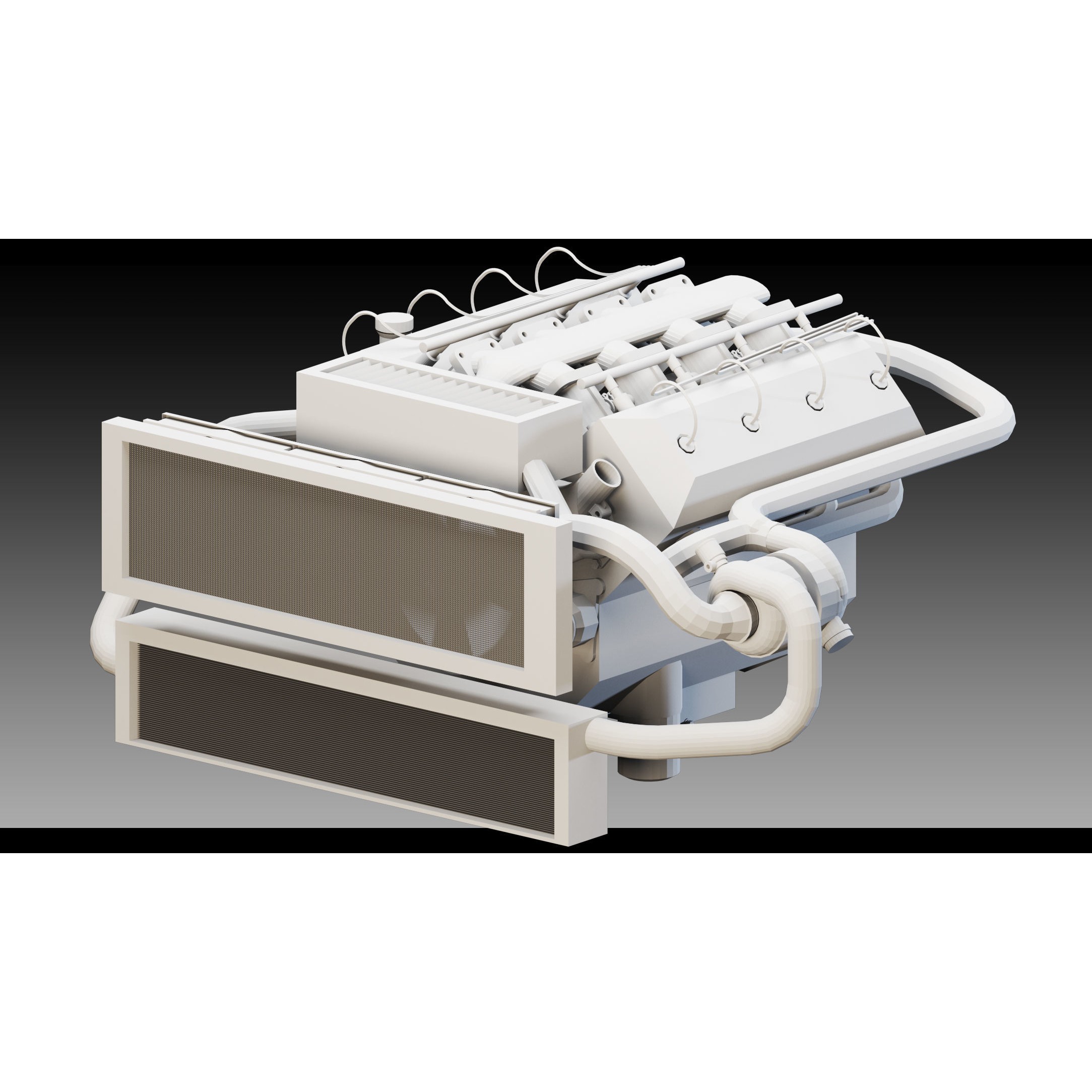 Industrial Engines Vol 03 - Low-Poly Game-Ready 3D Model - View 10