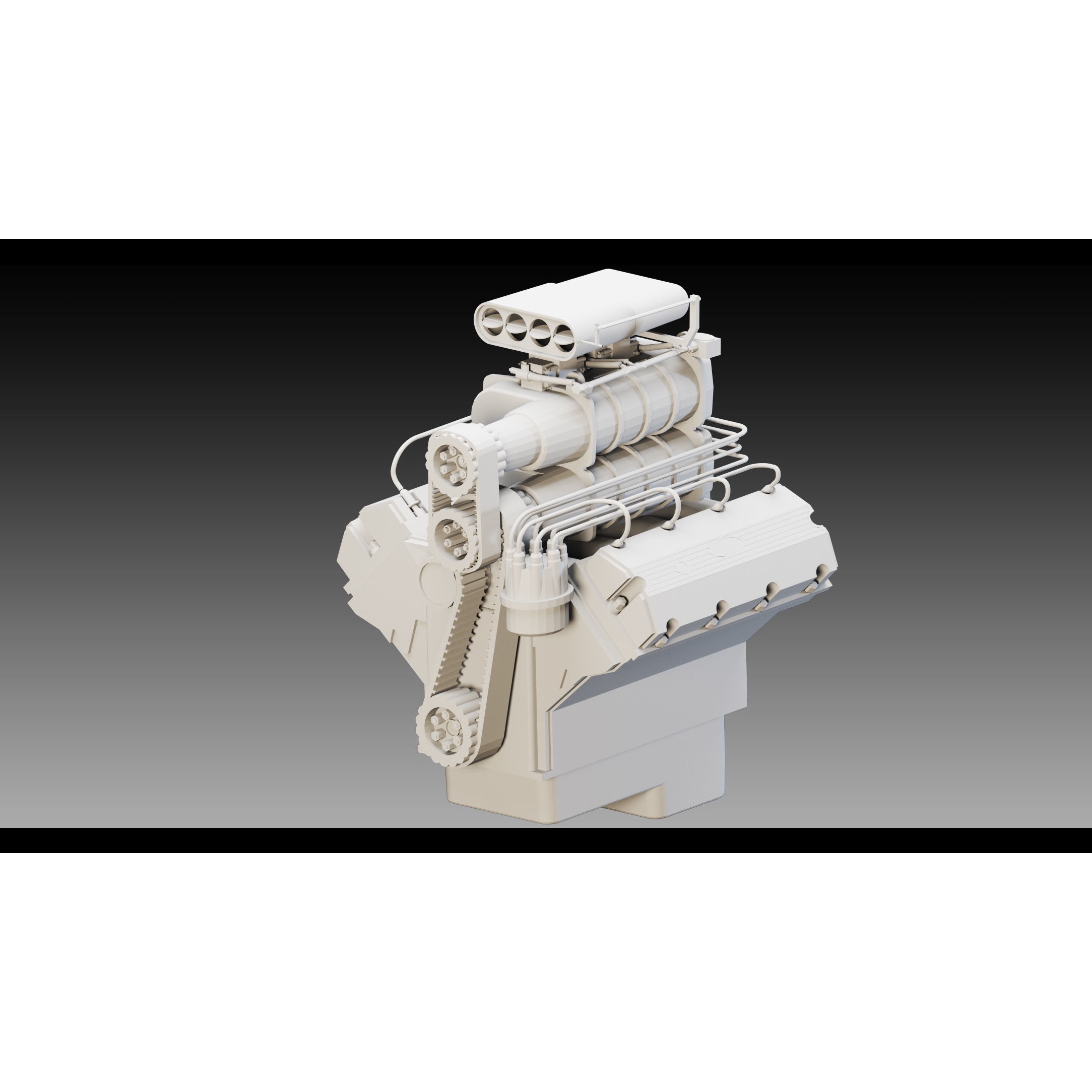 Industrial Engines Vol 03 - Low-Poly Game-Ready 3D Model - View 11