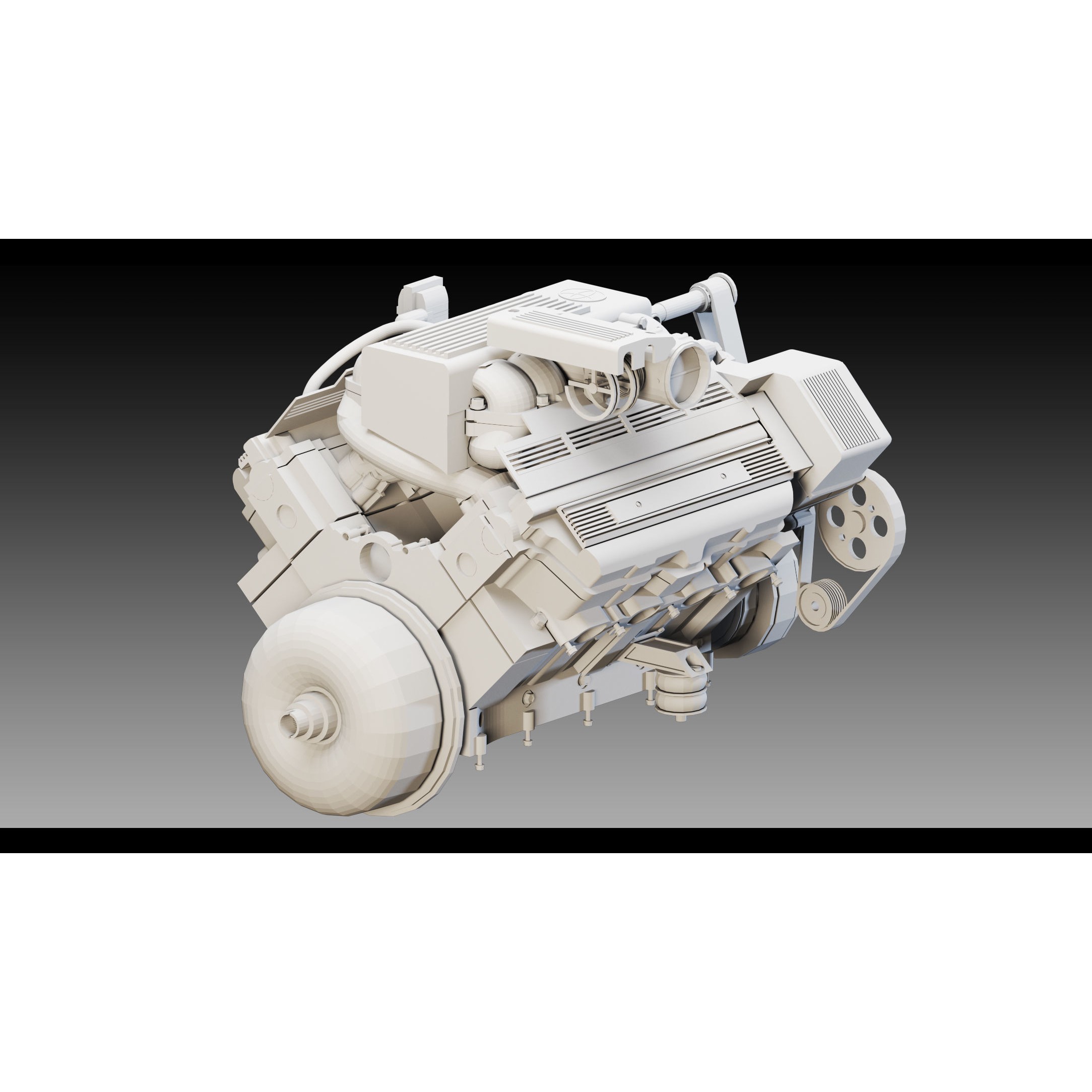 Industrial Engines Vol 03 - Low-Poly Game-Ready 3D Model - View 12