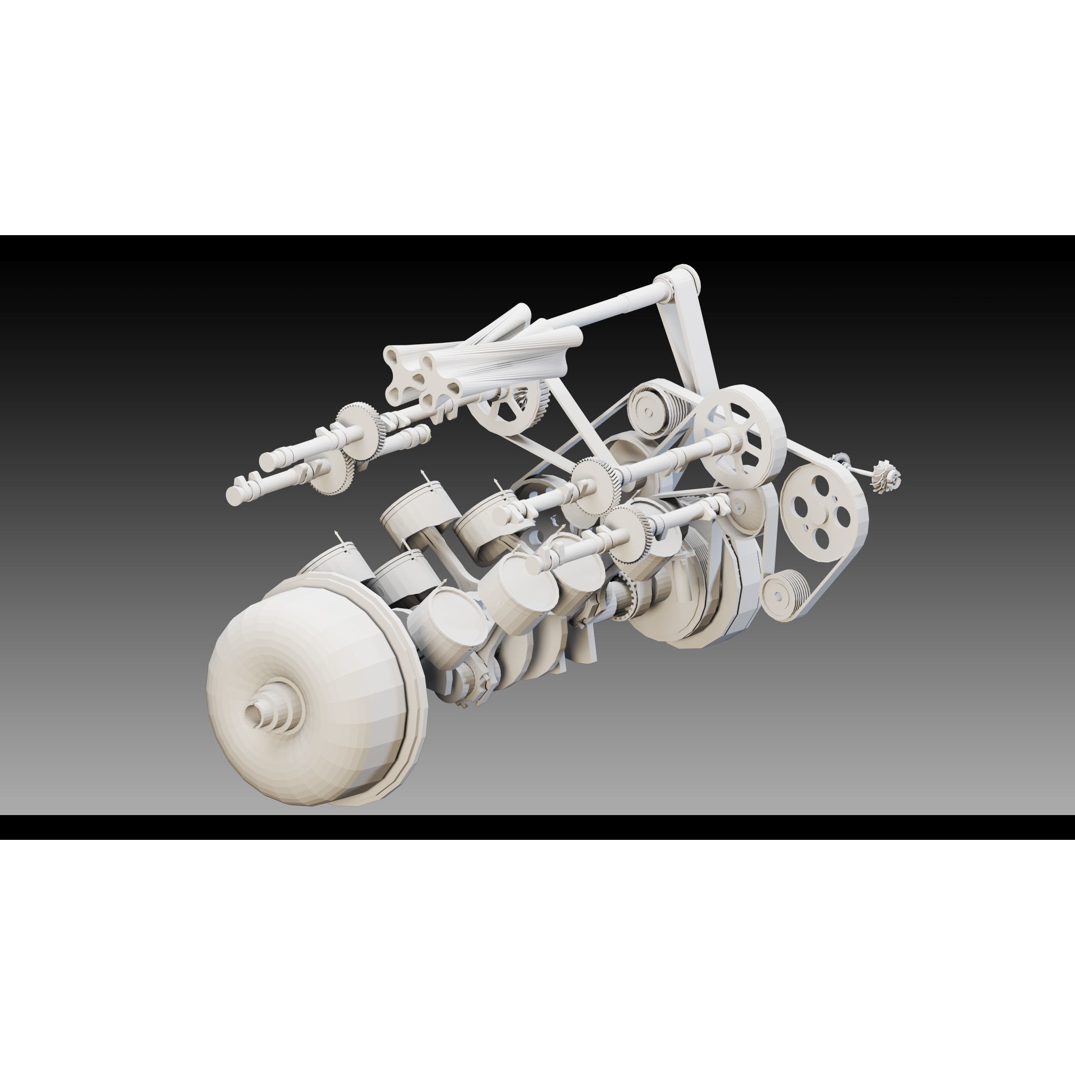 Industrial Engines Vol 03 - Low-Poly Game-Ready 3D Model - View 13