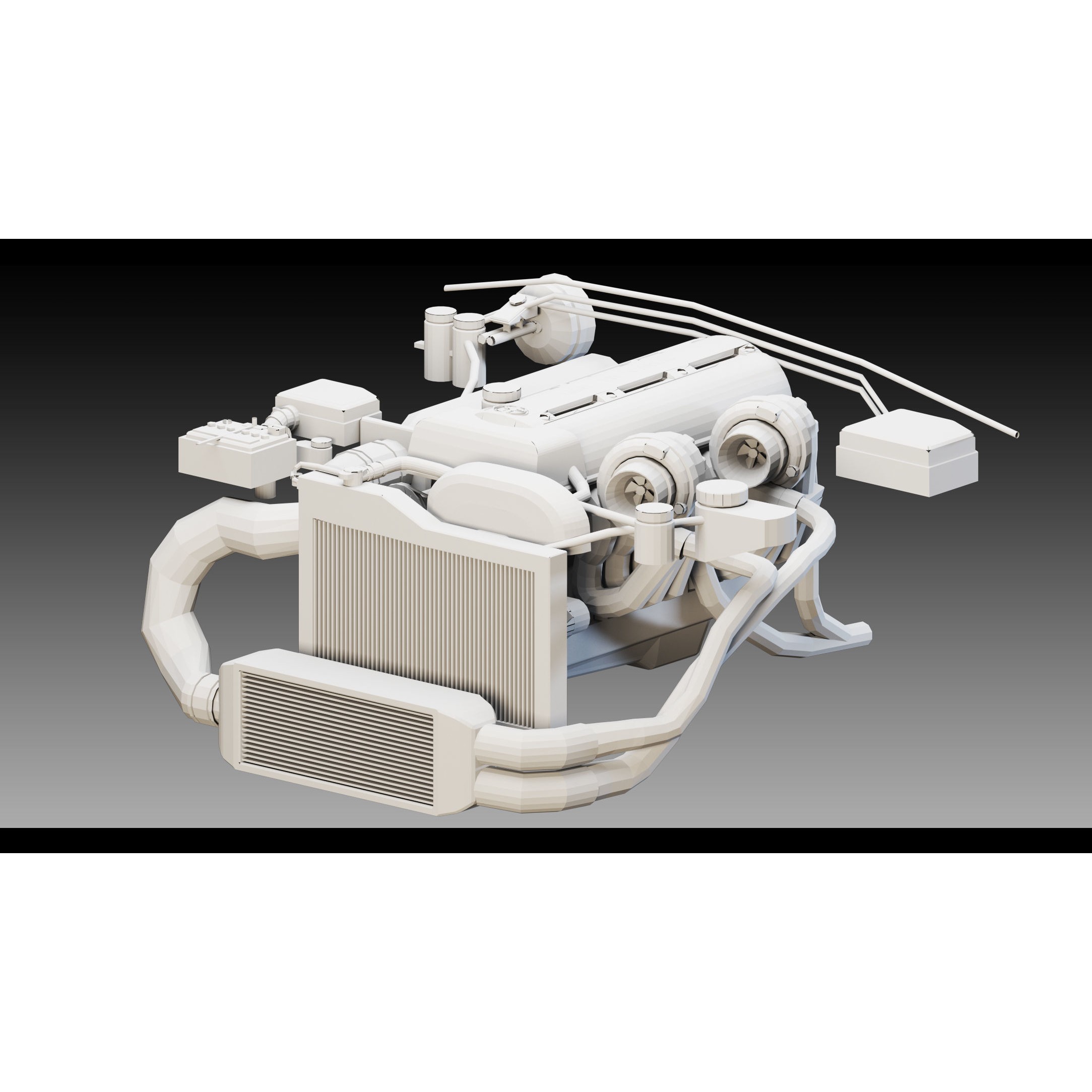 Industrial Engines Vol 03 - Low-Poly Game-Ready 3D Model - View 3