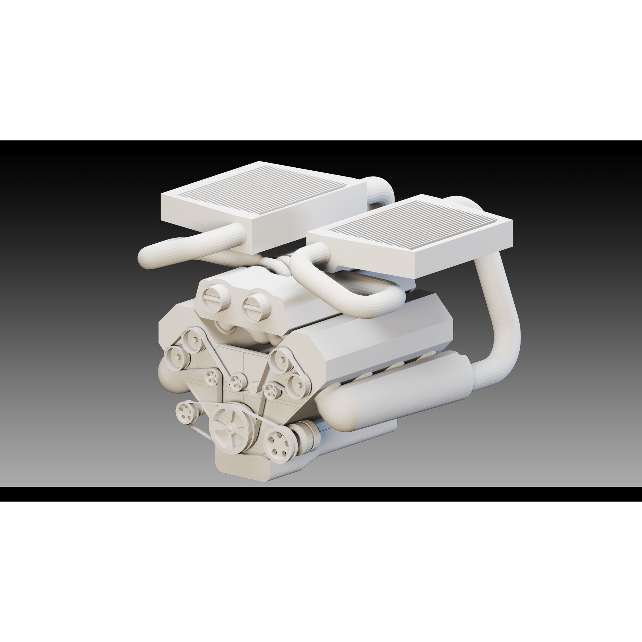 Industrial Engines Vol 03 - Low-Poly Game-Ready 3D Model - View 4