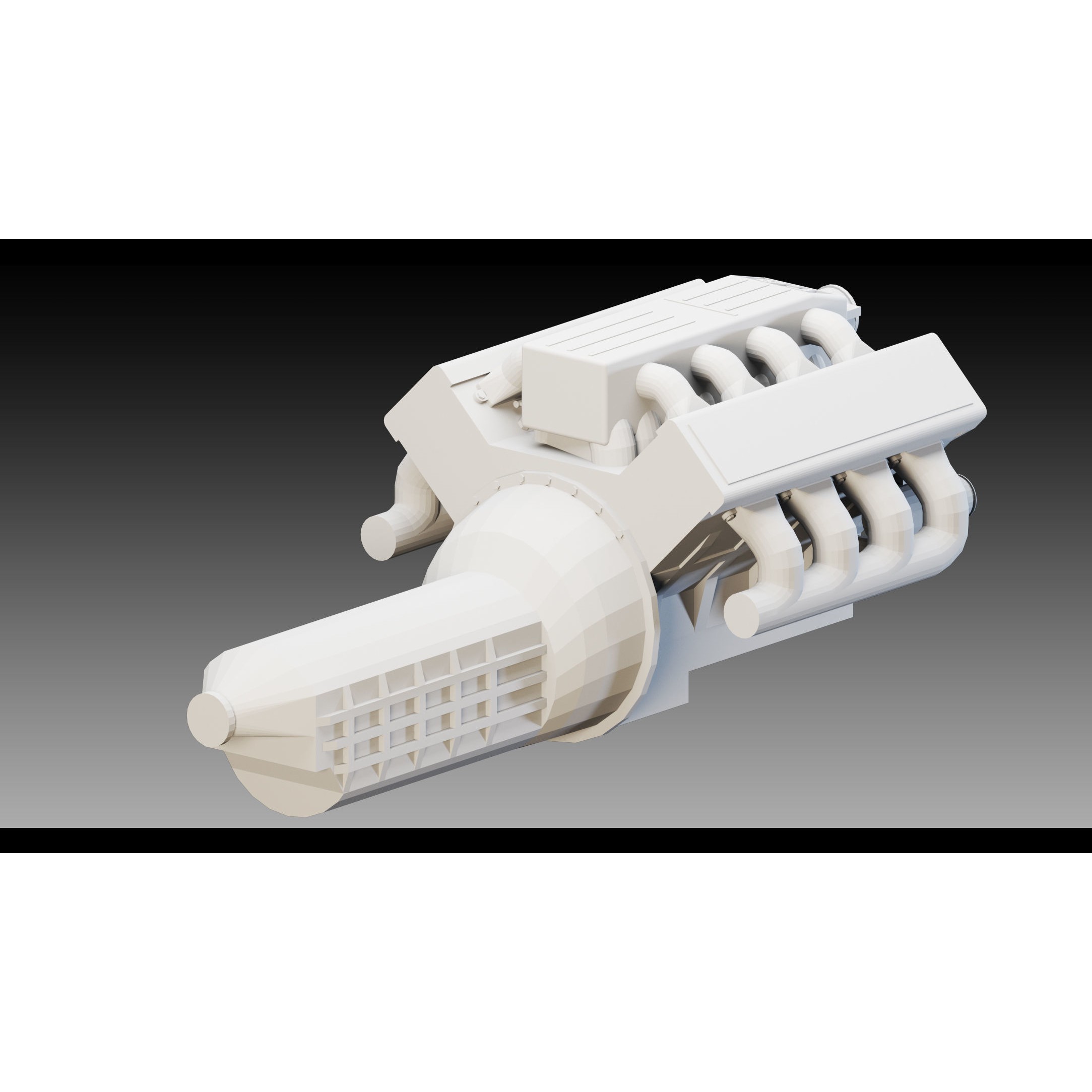 Industrial Engines Vol 03 - Low-Poly Game-Ready 3D Model - View 7