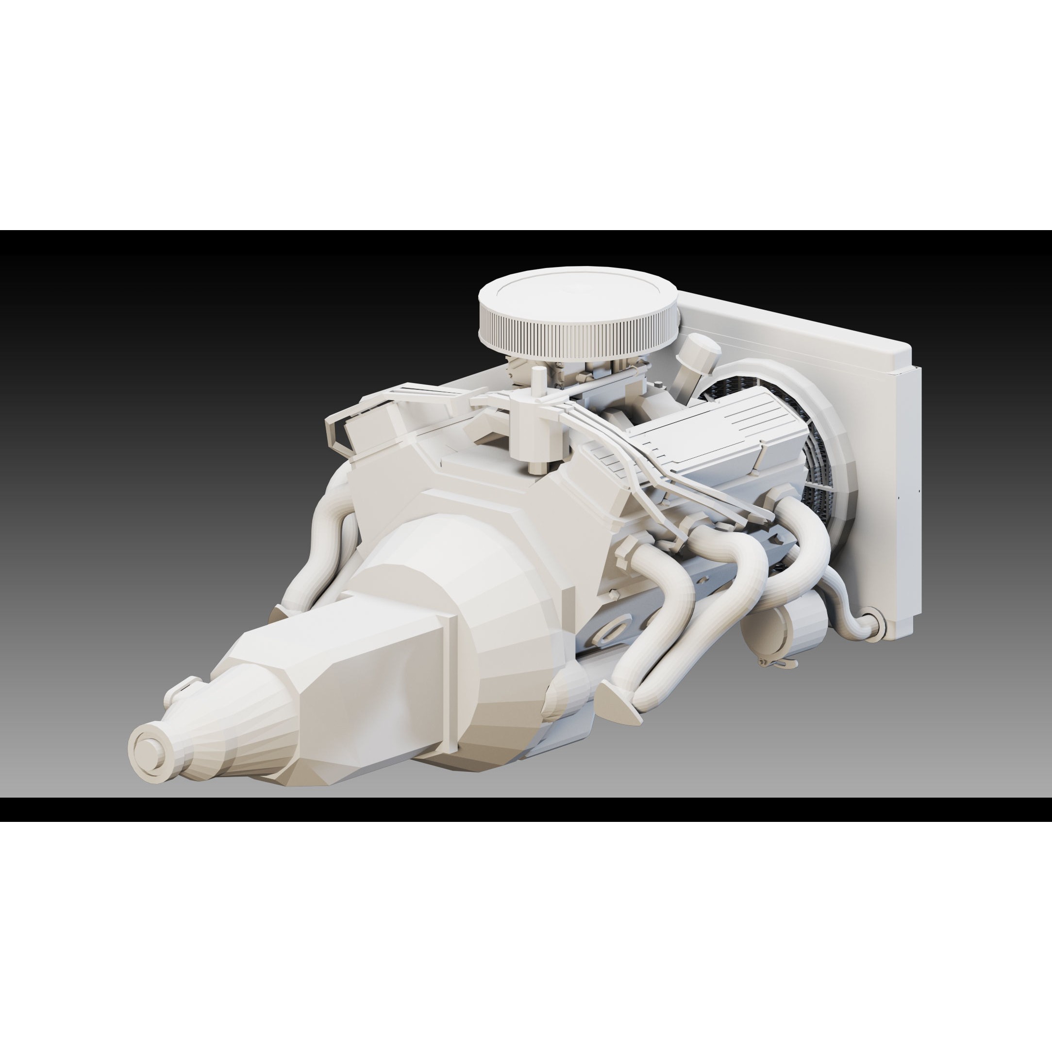 Industrial Engines Vol 03 - Low-Poly Game-Ready 3D Model - View 8