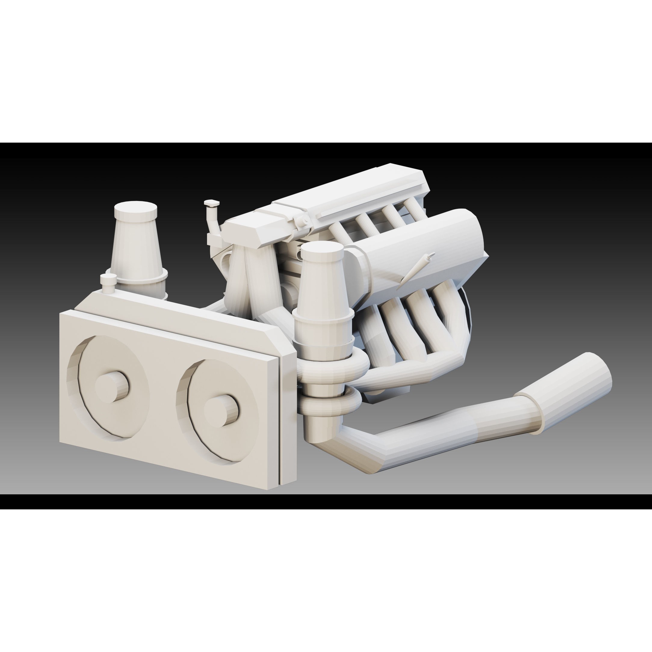 Industrial Engines Vol 03 - Low-Poly Game-Ready 3D Model - View 9