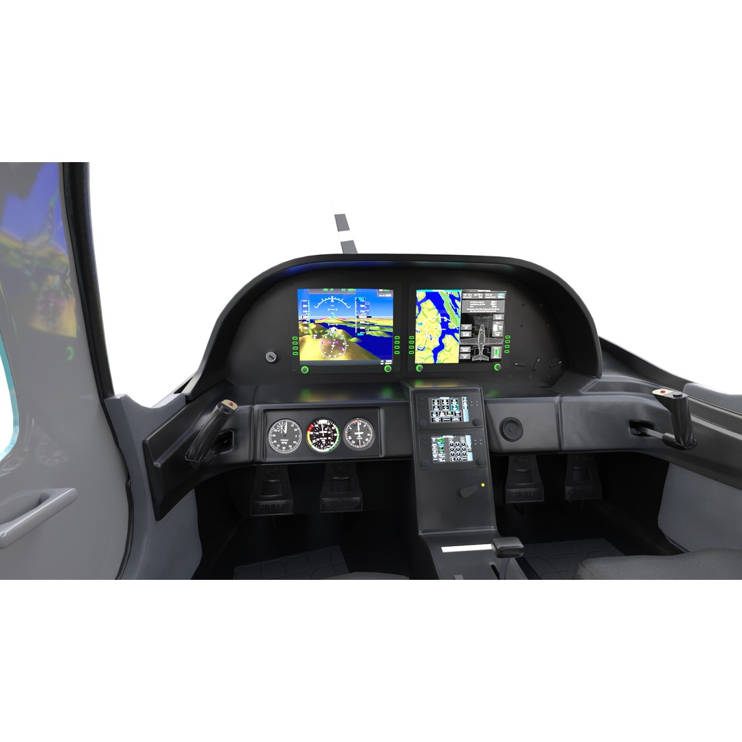 Cirrus SR22 Aircraft 3D Model – High Poly Game Asset, FBX, OBJ, Blender - View 11