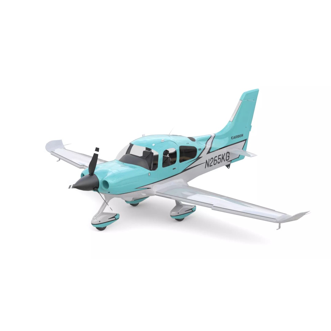 Cirrus SR22 Aircraft 3D Model – High Poly Game Asset, FBX, OBJ, Blender - View 2