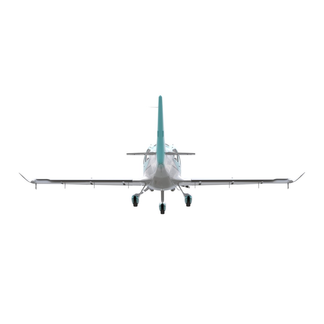 Cirrus SR22 Aircraft 3D Model – High Poly Game Asset, FBX, OBJ, Blender - View 4