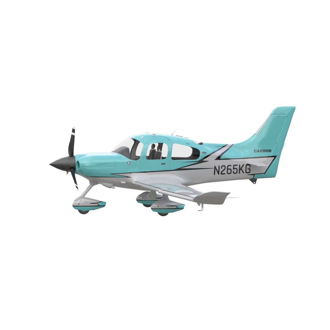 Cirrus SR22 Aircraft 3D Model – High Poly Game Asset, FBX, OBJ, Blender - View 5