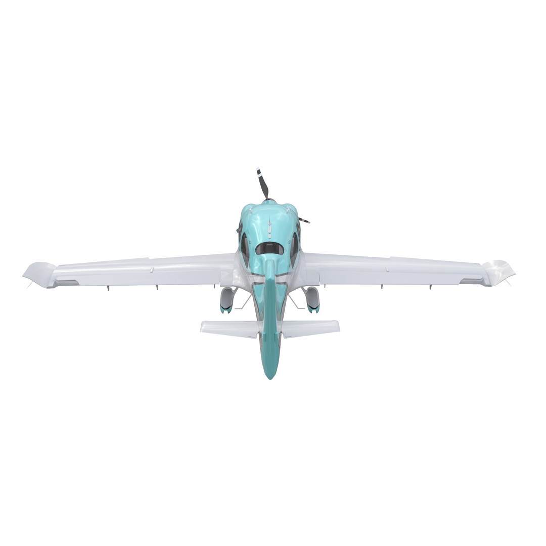 Cirrus SR22 Aircraft 3D Model – High Poly Game Asset, FBX, OBJ, Blender - View 6