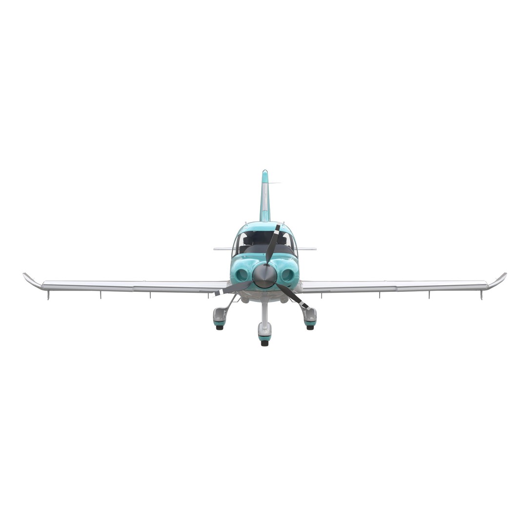 Cirrus SR22 Aircraft 3D Model – High Poly Game Asset, FBX, OBJ, Blender - View 9