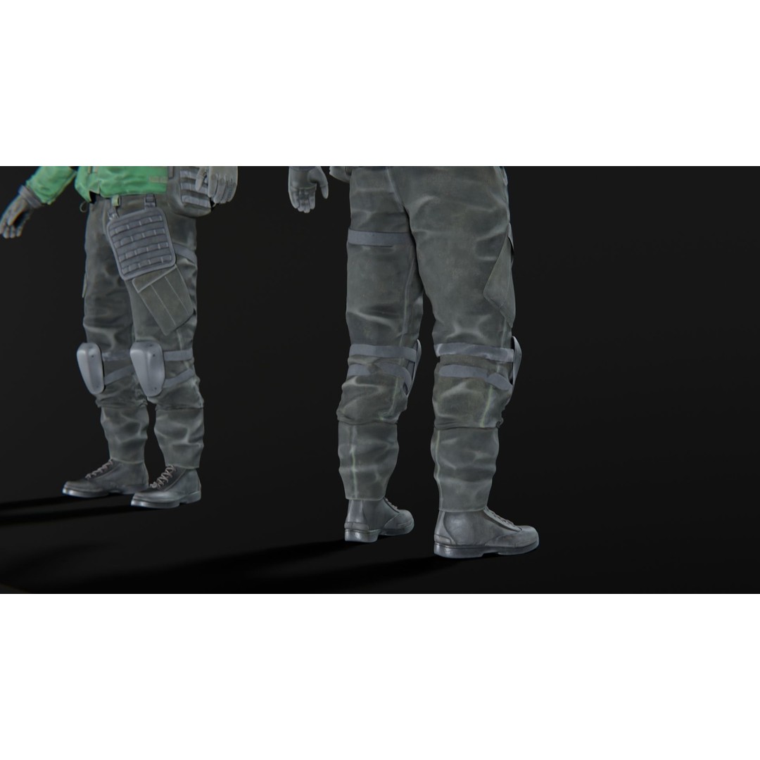 Soldier Flight Deck Crew 3D Model – High Poly PBR Character, FBX, OBJ - View 10