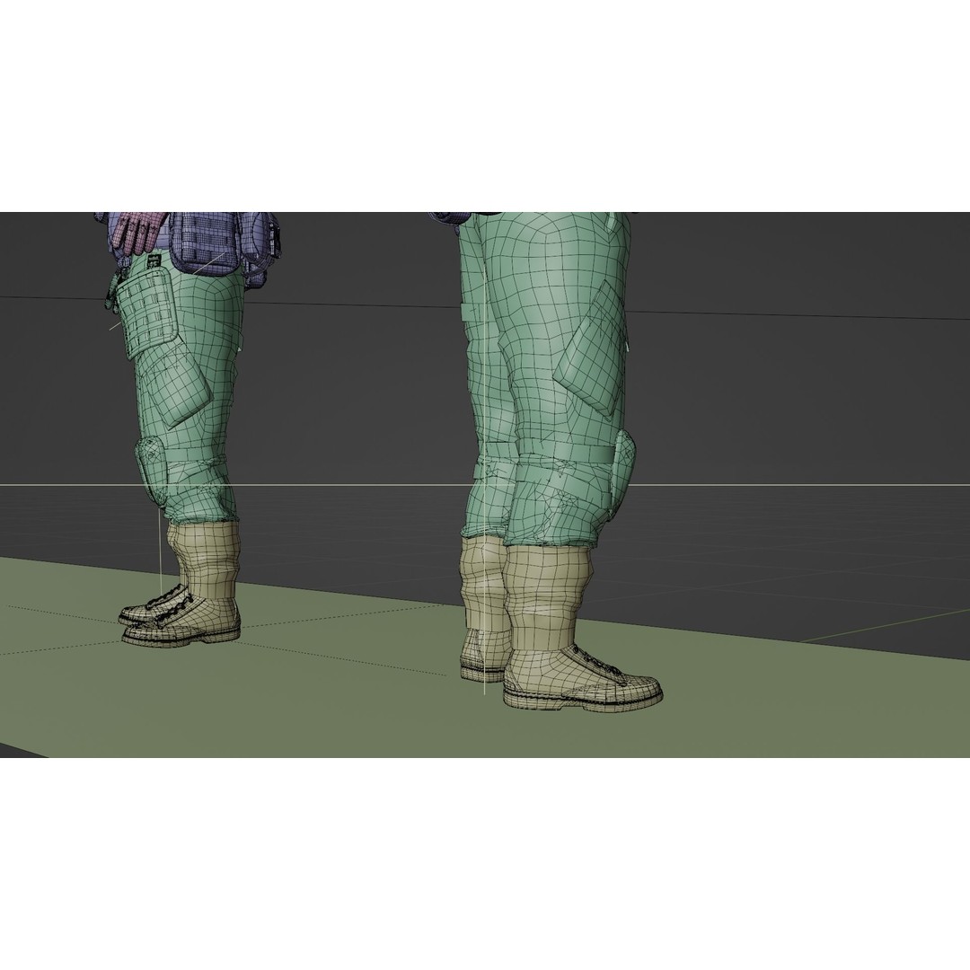 Soldier Flight Deck Crew 3D Model – High Poly PBR Character, FBX, OBJ - View 20