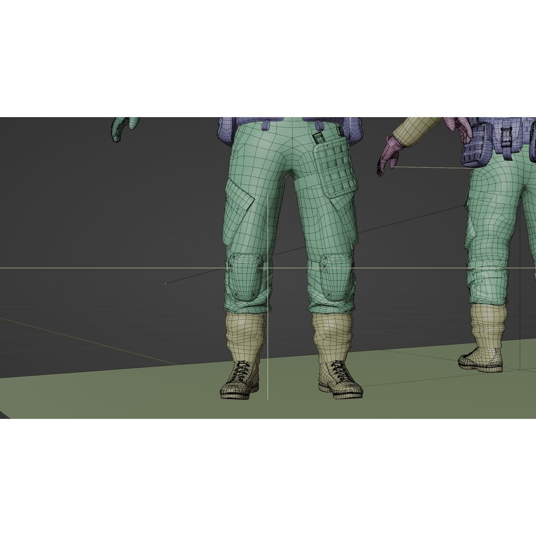 Soldier Flight Deck Crew 3D Model – High Poly PBR Character, FBX, OBJ - View 23