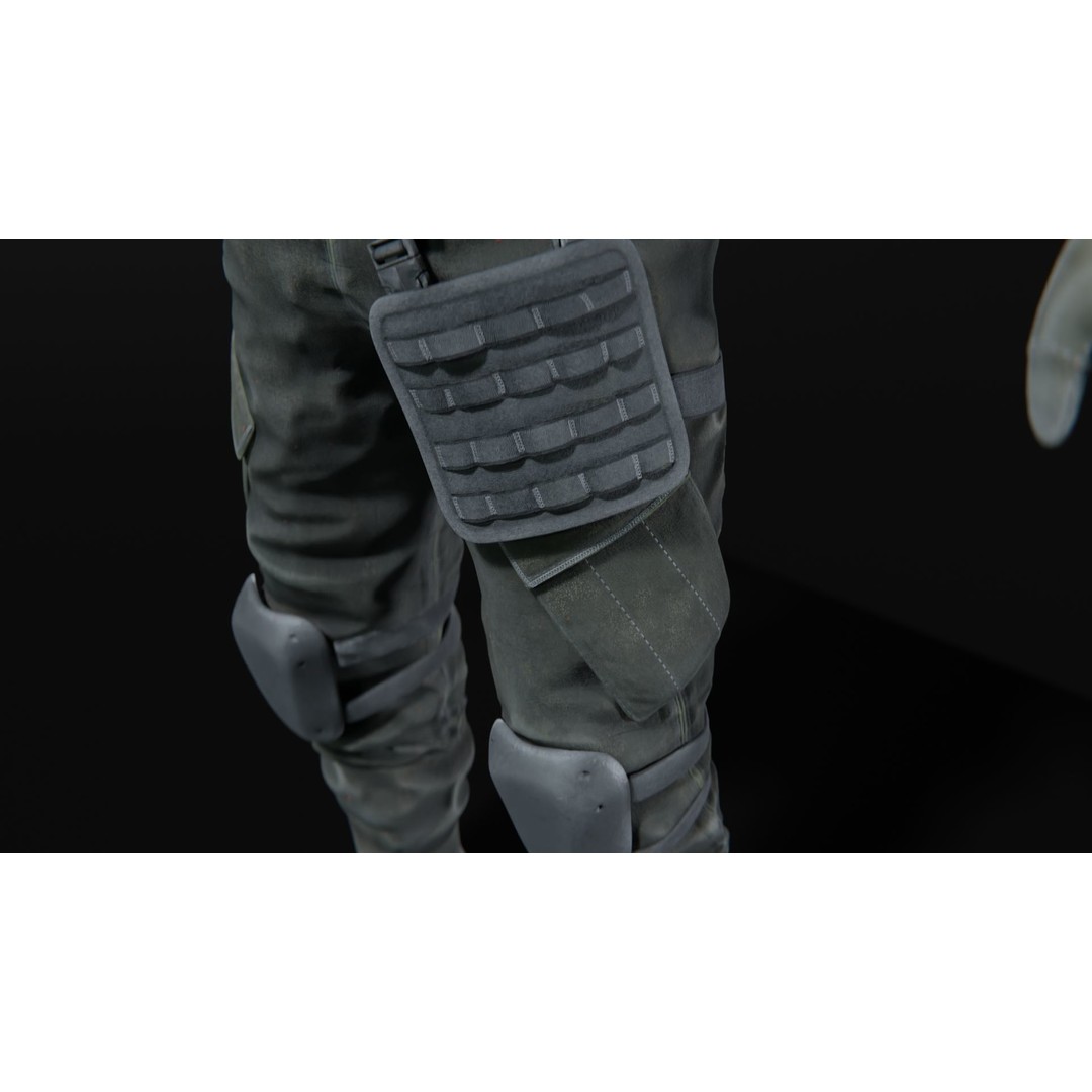Soldier Flight Deck Crew 3D Model – High Poly PBR Character, FBX, OBJ - View 9