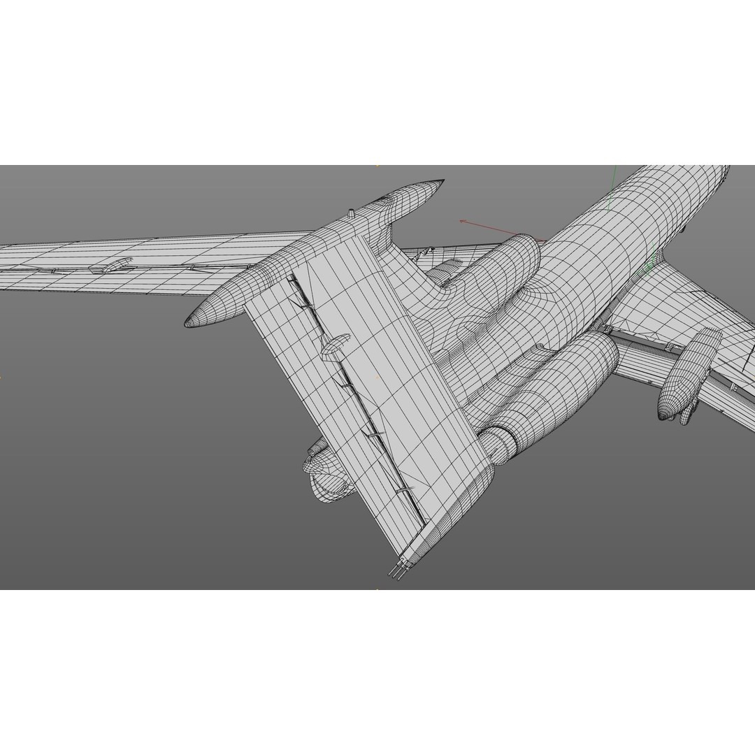 Tu-154 3D Model – Detailed Jet Airliner with Animation, FBX - View 15