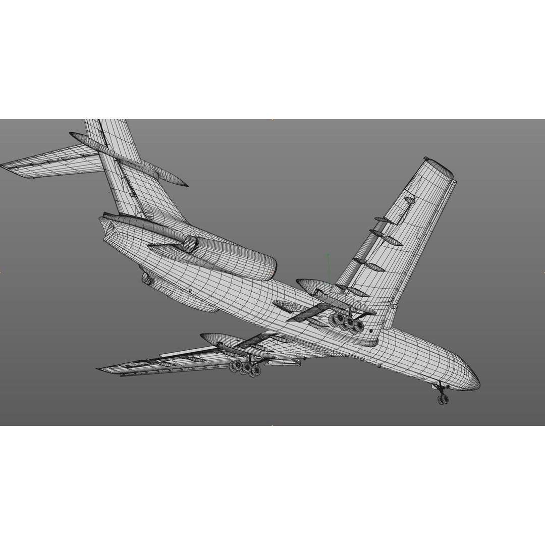 Tu-154 3D Model – Detailed Jet Airliner with Animation, FBX - View 22
