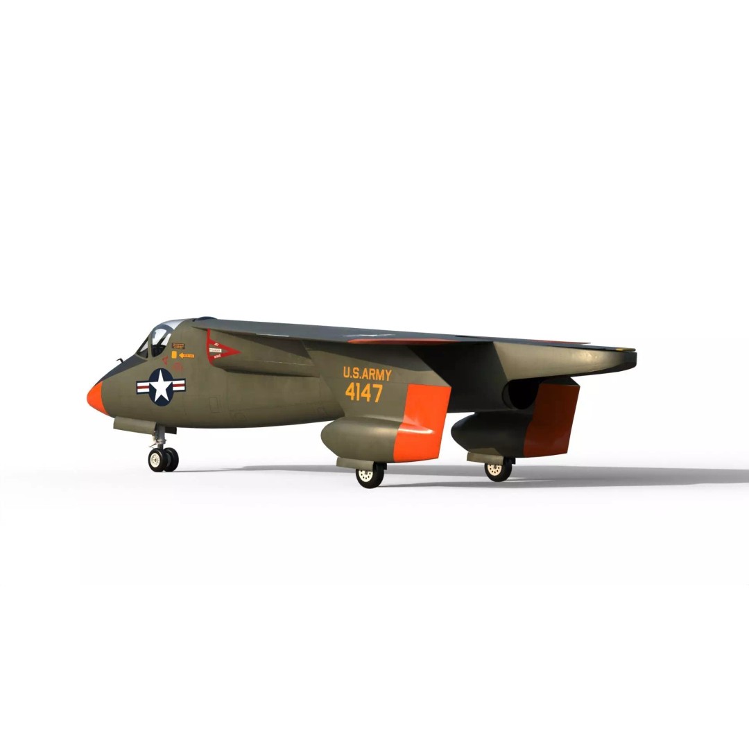 XV-2 Convertiplane 3D Model – Experimental VTOL Aircraft, FBX & OBJ - View 14