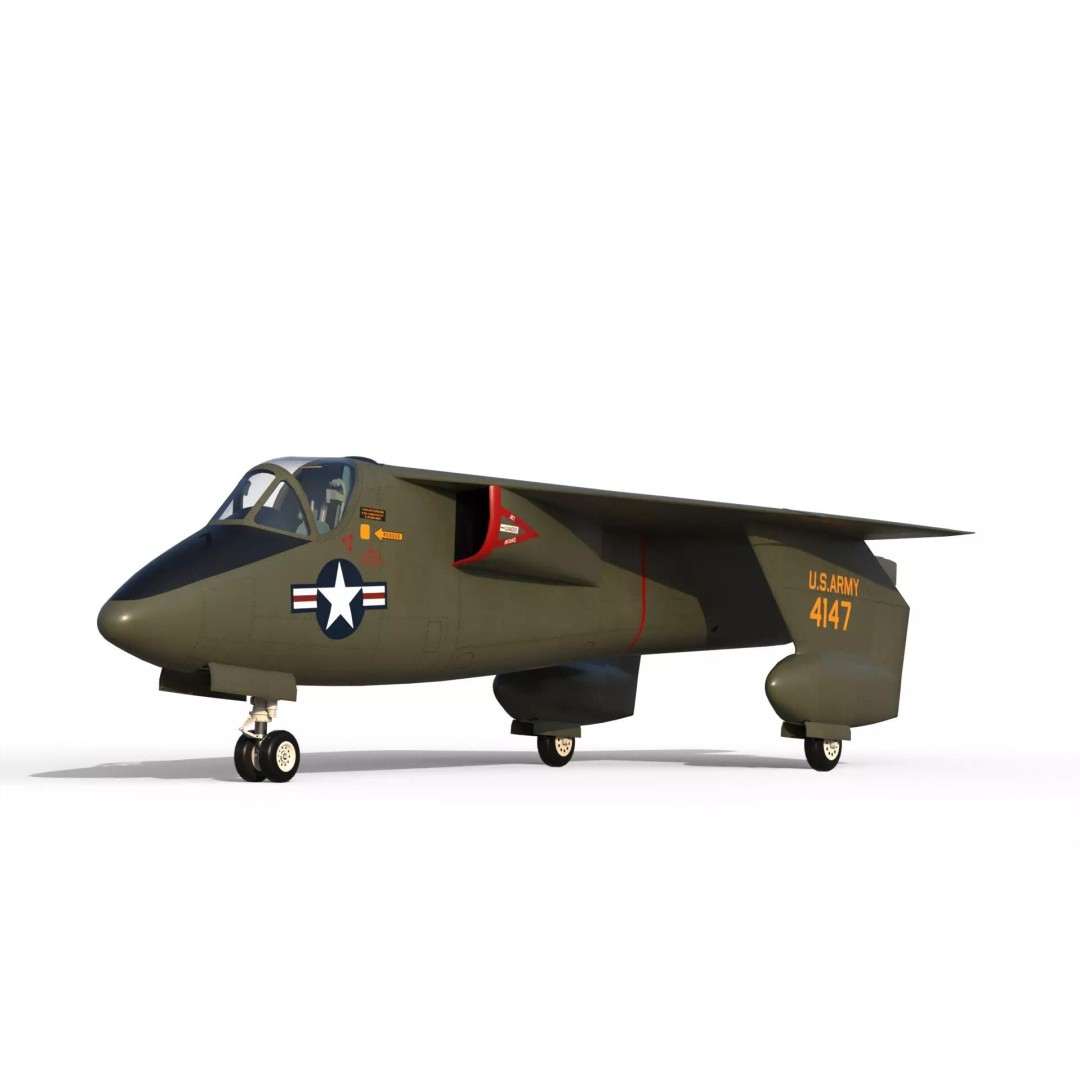 XV-2 Convertiplane 3D Model – Experimental VTOL Aircraft, FBX & OBJ - View 18