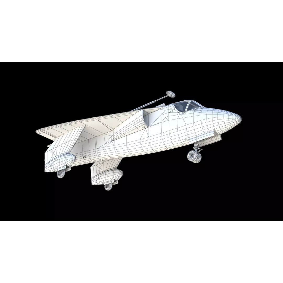 XV-2 Convertiplane 3D Model – Experimental VTOL Aircraft, FBX & OBJ - View 26