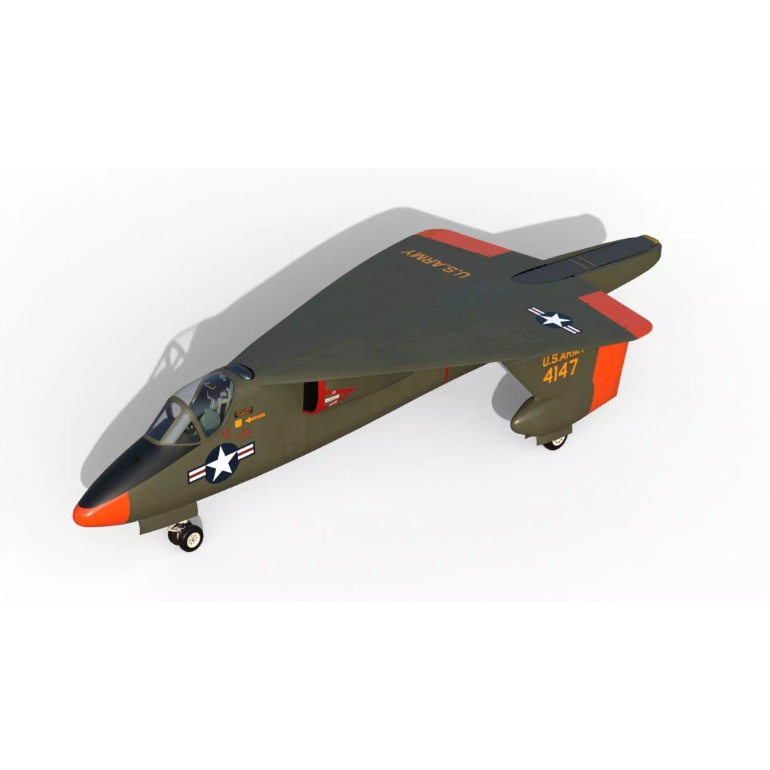 XV-2 Convertiplane 3D Model – Experimental VTOL Aircraft, FBX & OBJ - View 4