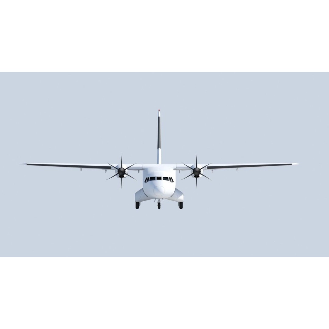 CASA C-295 3D Model – Low Poly Military Aircraft for Scenery - View 14