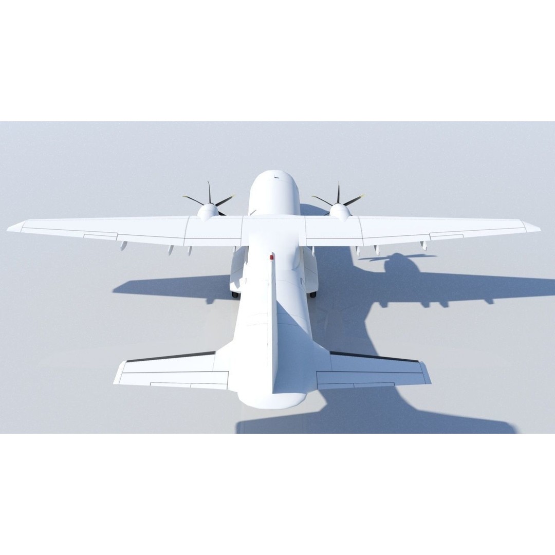 CASA C-295 3D Model – Low Poly Military Aircraft for Scenery - View 5