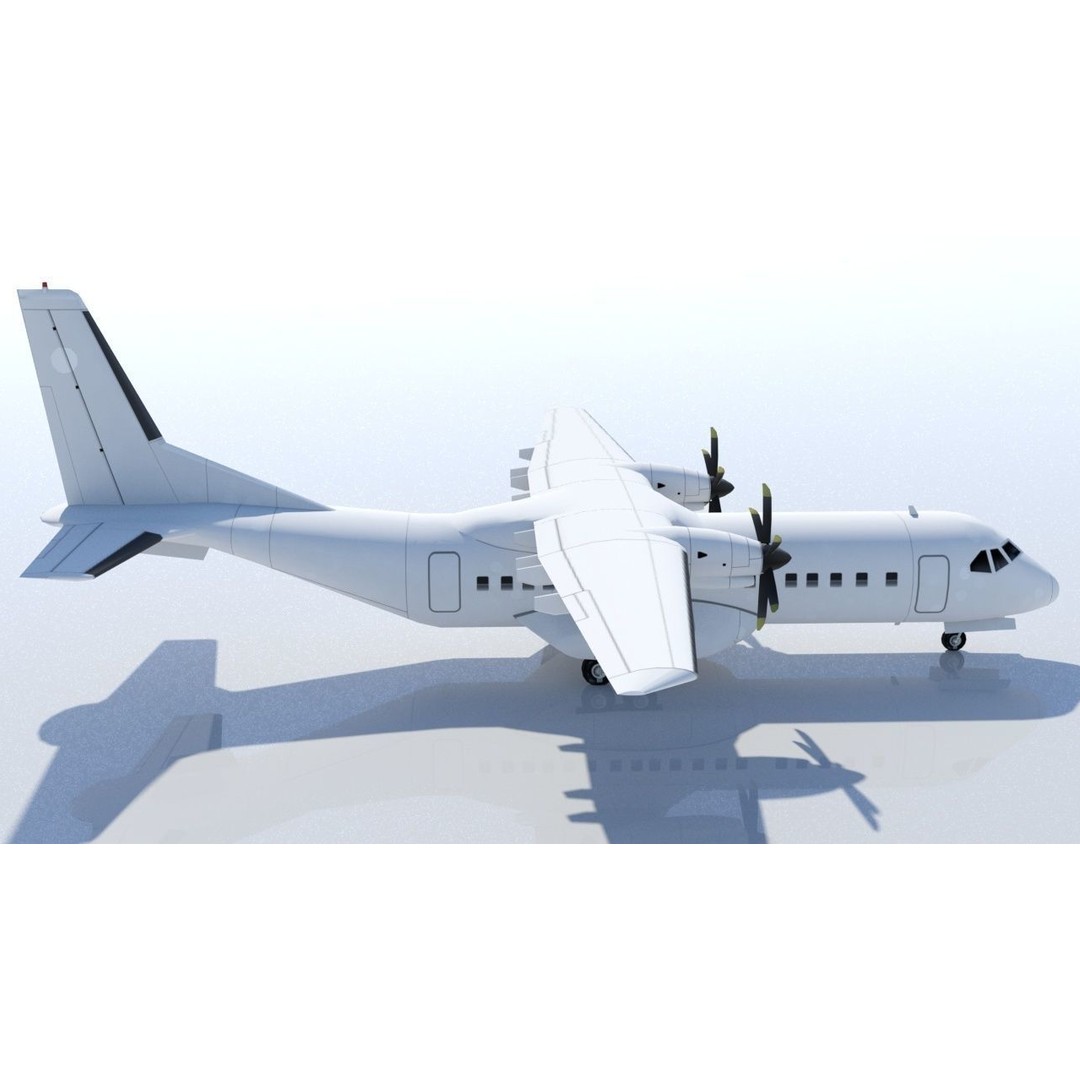 CASA C-295 3D Model – Low Poly Military Aircraft for Scenery - View 7
