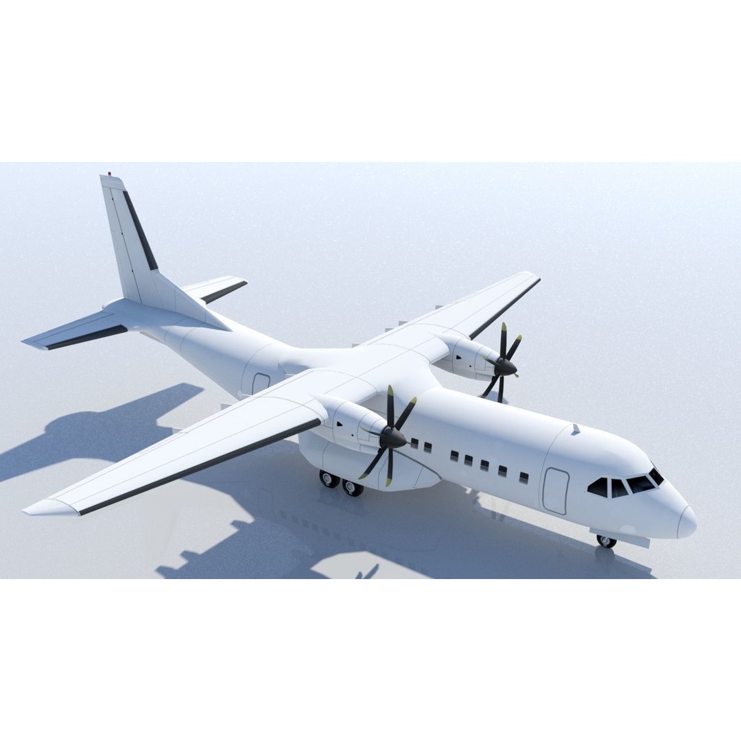 CASA C-295 3D Model – Low Poly Military Aircraft for Scenery - View 8