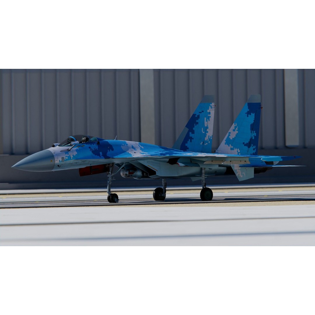 Sukhoi Su-37 3D Model – High Poly Military Aircraft, FBX, PBR Textures - View 3