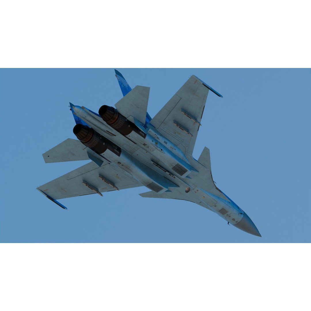 Sukhoi Su-37 3D Model – High Poly Military Aircraft, FBX, PBR Textures - View 5