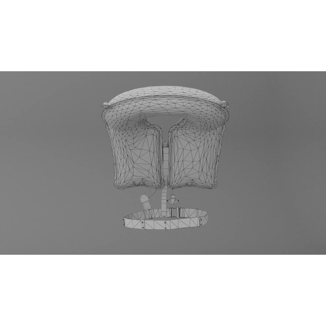 Airplane Life Jacket 3D Model – Low Poly Game-Ready Asset, FBX