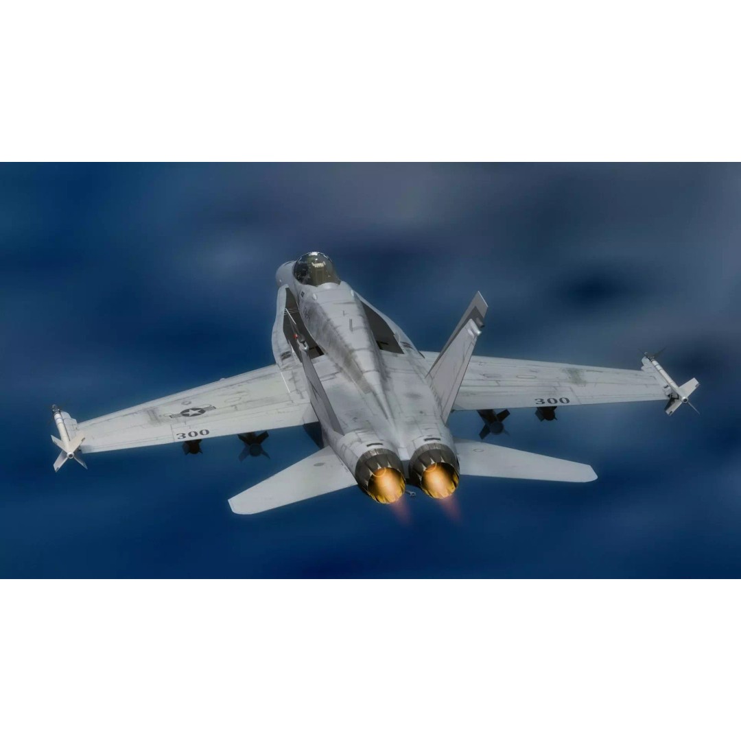 F/A 18 Hornet 3D Model – Fully Rigged Low Poly Aircraft for Animation - View 16
