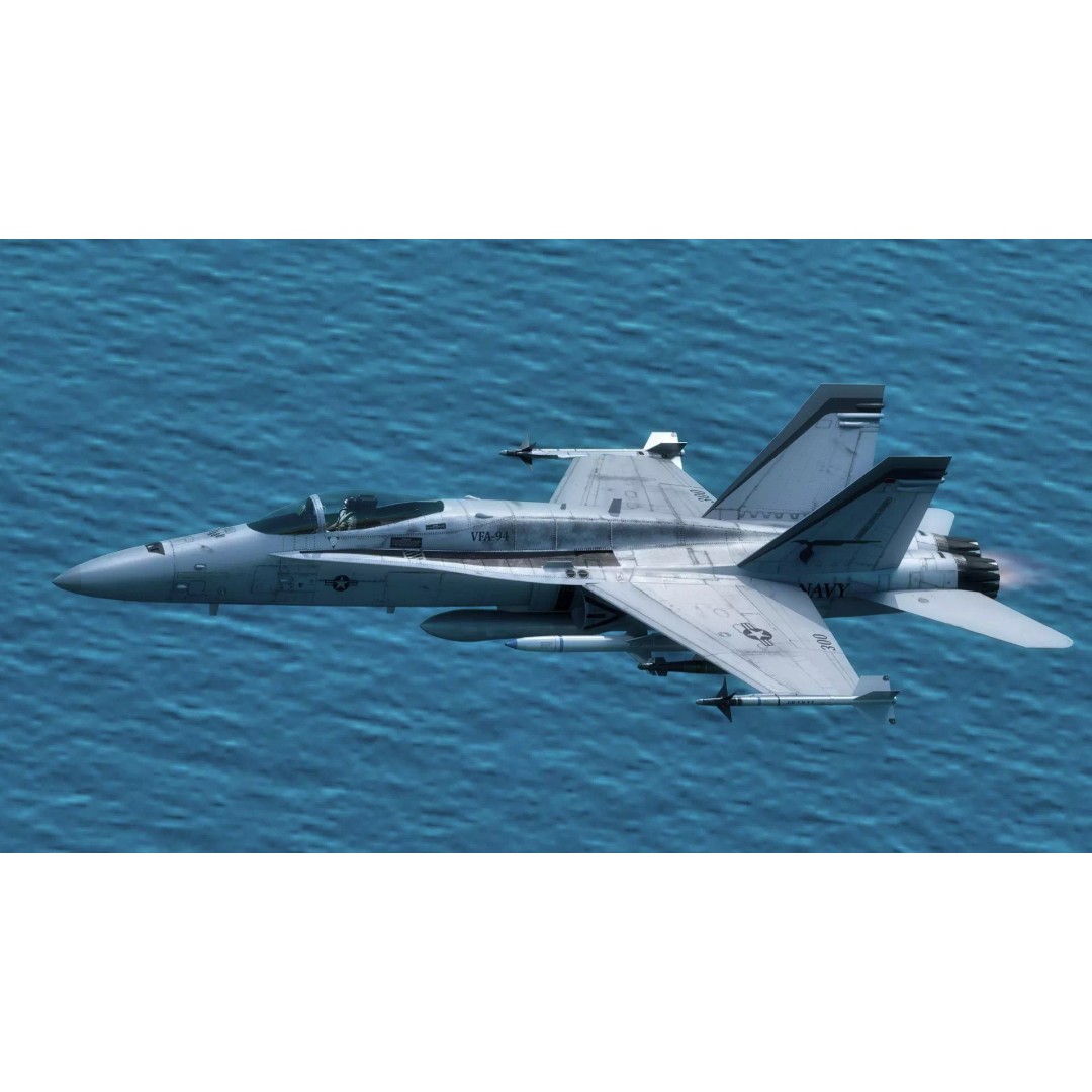 F/A 18 Hornet 3D Model – Fully Rigged Low Poly Aircraft for Animation - View 20