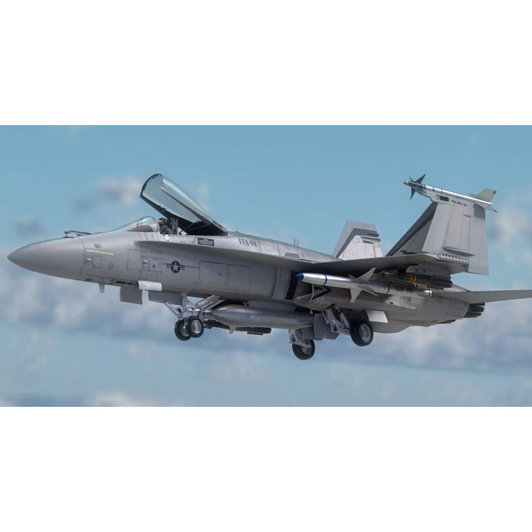F/A 18 Hornet 3D Model – Fully Rigged Low Poly Aircraft for Animation - View 21