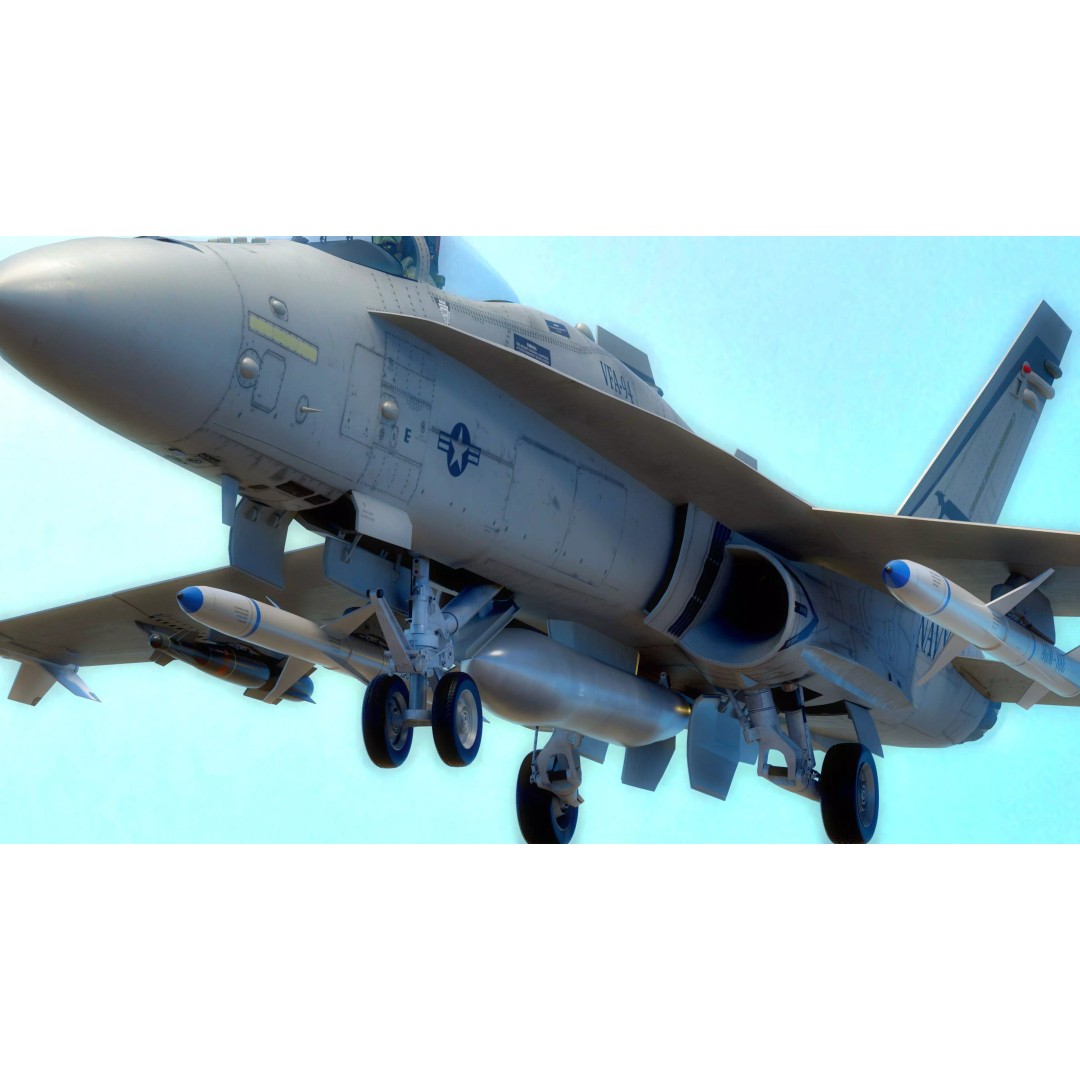 F/A 18 Hornet 3D Model – Fully Rigged Low Poly Aircraft for Animation - View 24