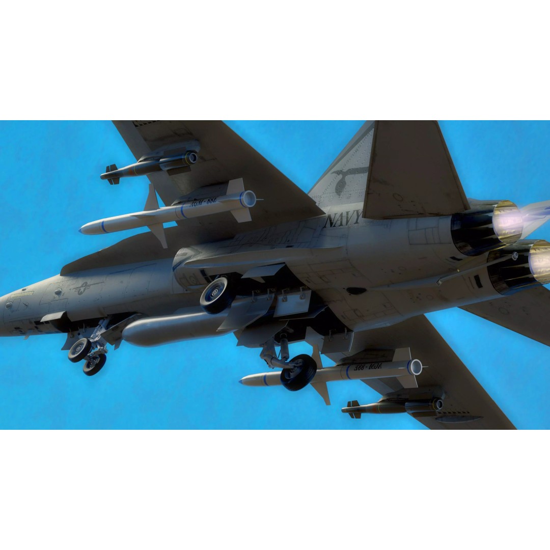 F/A 18 Hornet 3D Model – Fully Rigged Low Poly Aircraft for Animation - View 25
